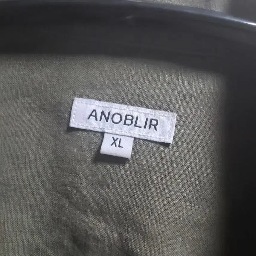 [BUNJANG] Annoblee Open Collar Linen Shirt Khaki XL / 아노블리어 오픈카라 린넨 셔츠 카키 xl
