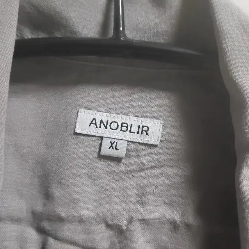 [BUNJANG] Annoblier Open Collar Linen Shirt Deep Gray XL / 아노블리어 오픈카라 린넨 셔츠 딥그레이 xl