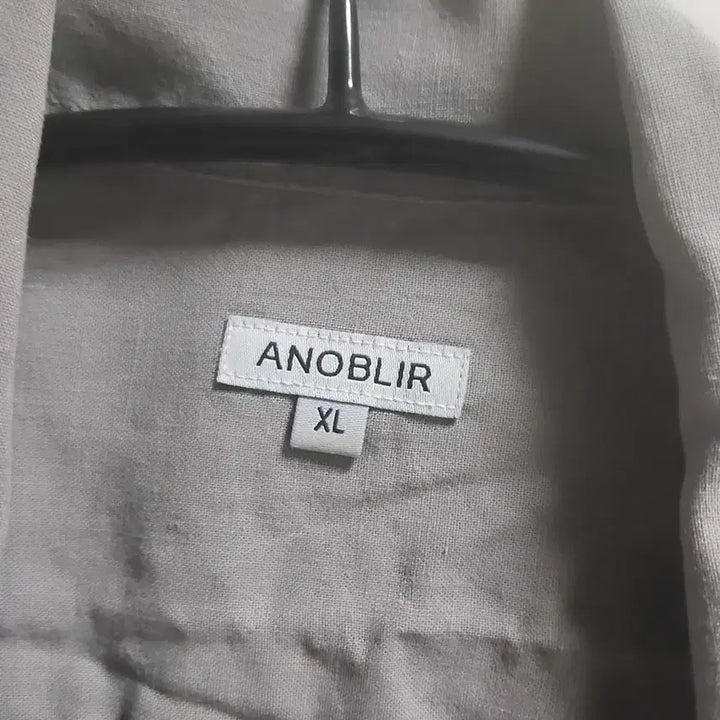 [BUNJANG] Annoblier Open Collar Linen Shirt Deep Gray XL / 아노블리어 오픈카라 린넨 셔츠 딥그레이 xl