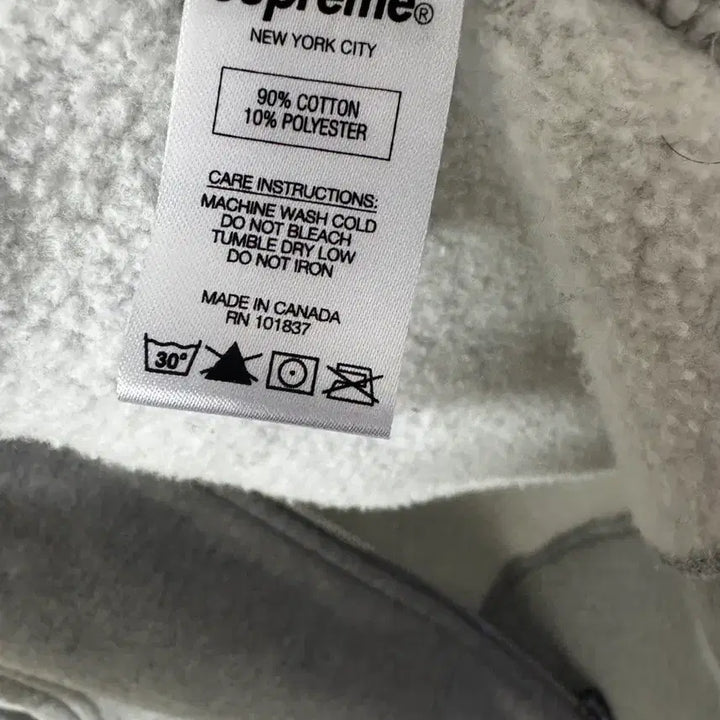 [BUNJANG] Supreme Small Box Logo Hoodie Grey L / 슈프림 스몰박스 후드집업 L