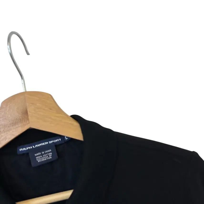 [BUNJANG] Ralph Lauren Sport Embroidered Long Sleeve Black L / 랄프로렌스포츠 자수 롱 슬리브 블랙 L 정품