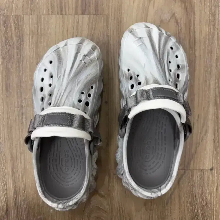 [BUNJANG] Crocs Echo Marbled Clog Grey Size 245 / 크록스 에코 마블 클로그 그레이 245