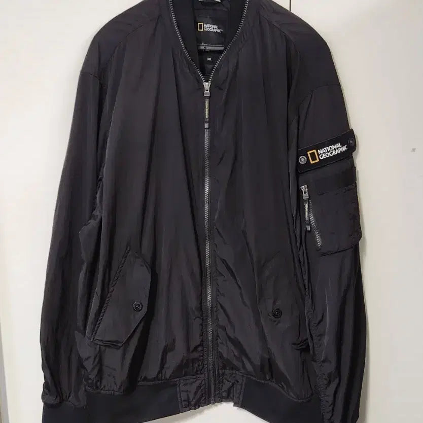 [BUNJANG] National Geographic Semi-Oversized Nylon Flight Jacket 2XL / 내셔널지오그래픽  세미오버핏 나일론 항공자켓 2XL