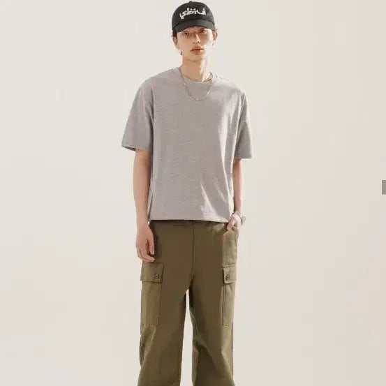 [BUNJANG] Jemut Cropped T-Shirt Dark Brown/Gray XL / 제멋 크롭티 XL 다크브라운 그레이