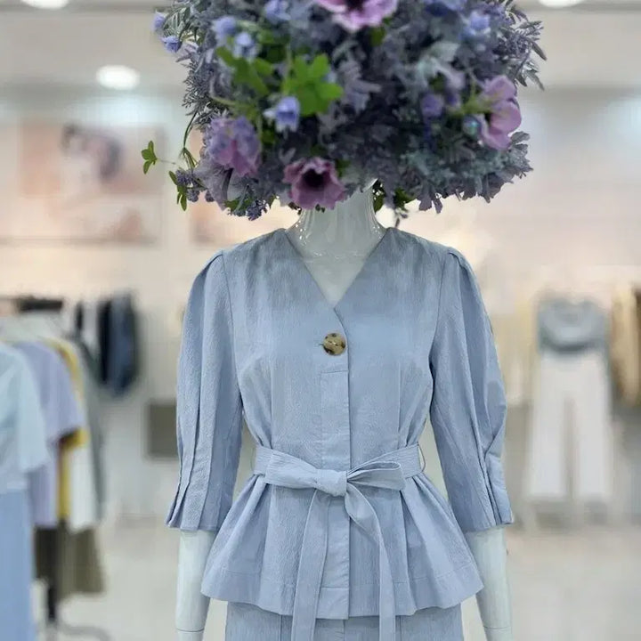 [BUNJANG] DEWL Belted Blouse Jacket / 듀엘 DEWL 벨티드 블라우스 자켓