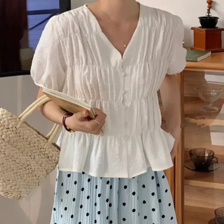 [BUNJANG] Made.J Puff Blouse / 메이드제이 퍼프 블라우스