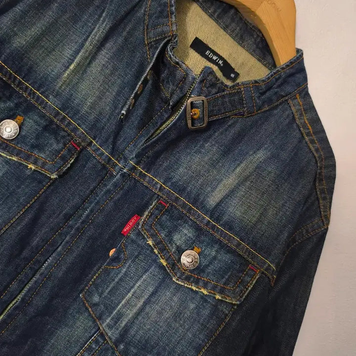 [SOLD OUT] 에드윈 데님 자켓 청자켓EDWIN에드윈 빈티지트레커 블루종 청자켓105