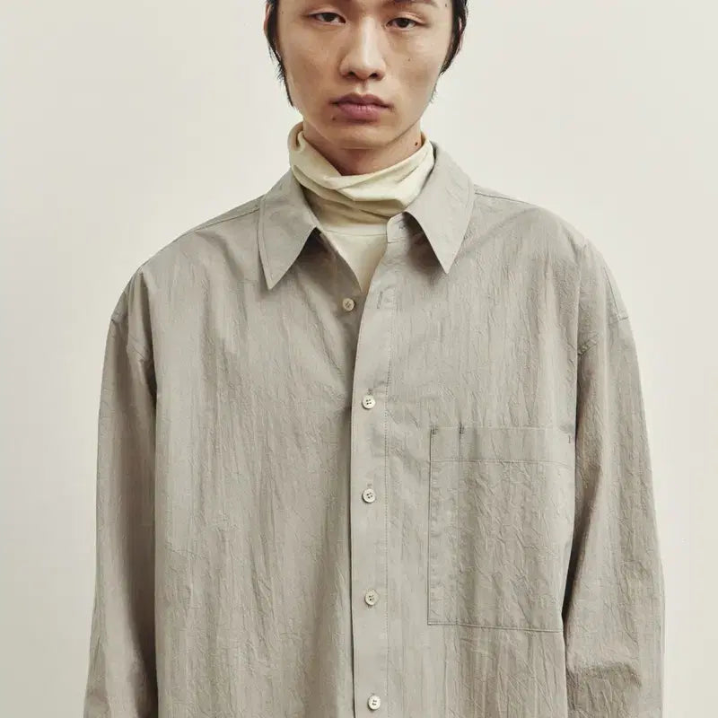 [BUNJANG] YOUTH Krizz Loose Shirt Beige / 유스 크리즈 루즈셔츠 베이지