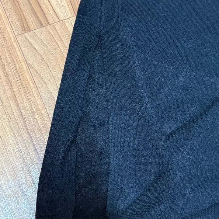 [BUNJANG] Black Knit Long Dress with Side Slit / 니트 원피스