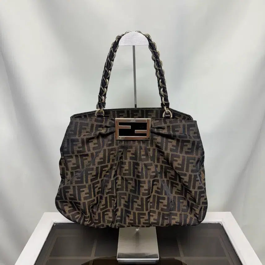 [BUNJANG] Fendi Zucca Chain Shoulder Bag / 정품 펜디 주카 체인 숄더백 가방