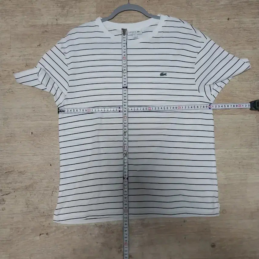 [BUNJANG] Lacoste Striped Short Sleeve T-Shirt / 라코스테/100) 스트라이프 반팔티