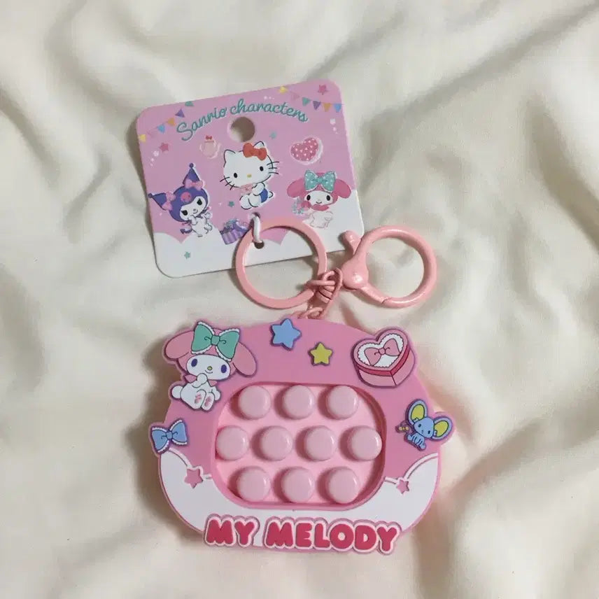 [BUNJANG] Sanrio My Melody Bubble Wrap Keychain Toy / 산리오 마이멜로디 뽁뽁이 장난감 키링 푸쉬팝