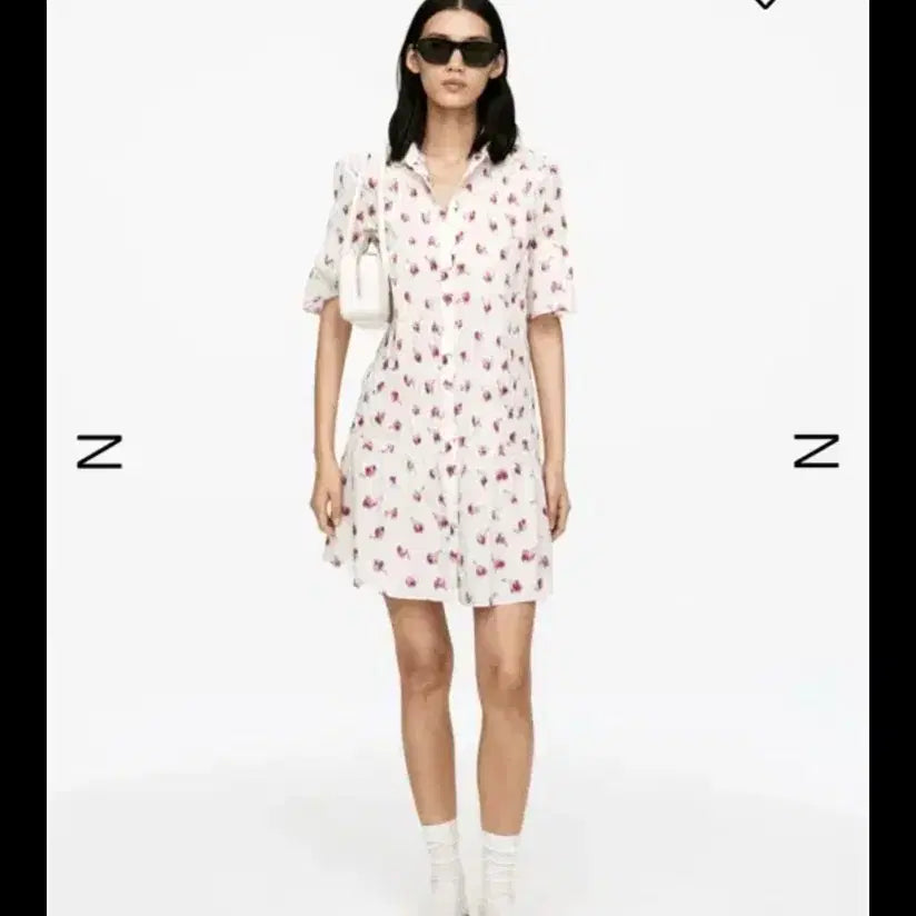 [BUNJANG] ARKET Flower Print Mini Dress / 아르켓 플라워 프린트 미니 원피스
