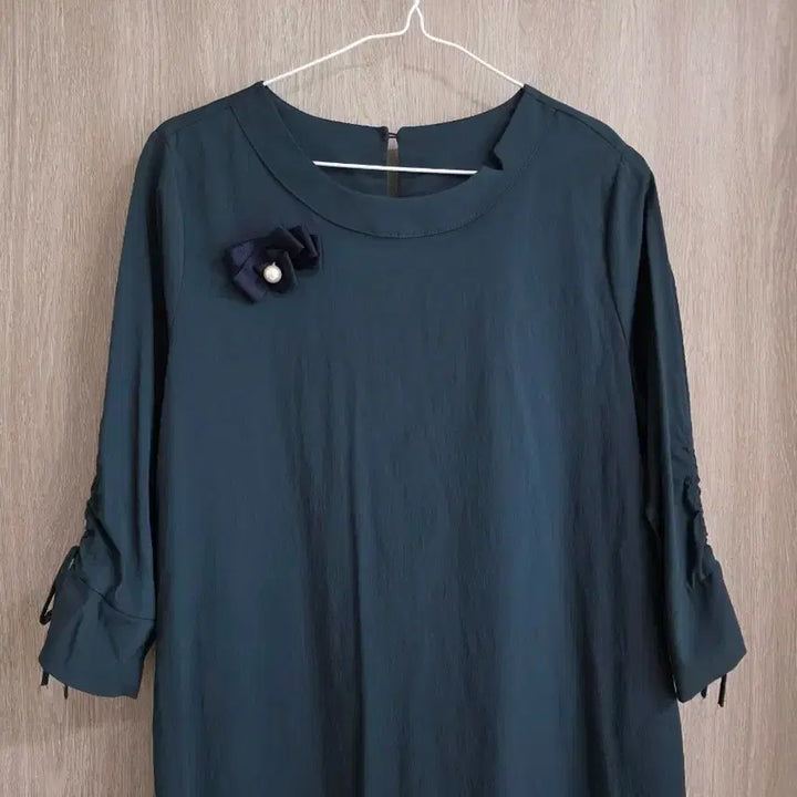 [BUNJANG] Dark Green Shirring Sleeve Dress / 다크 그린 셔링 소매 원피스 55