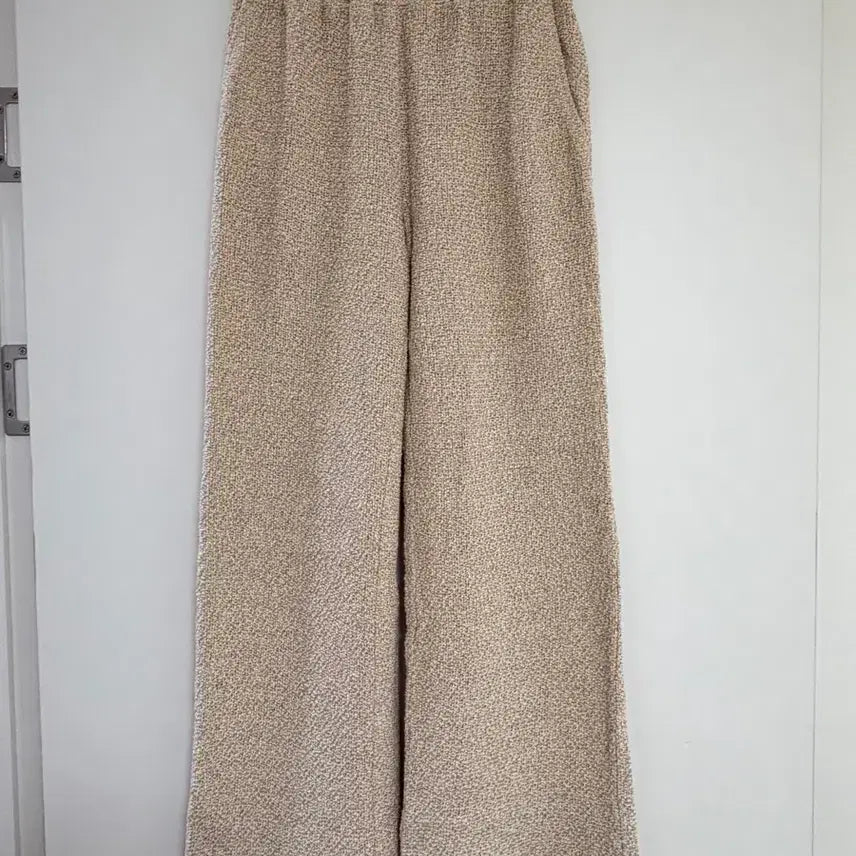 [BUNJANG] Le917 Knit Pants Beige One Size / Le917 니트 팬츠 베이지