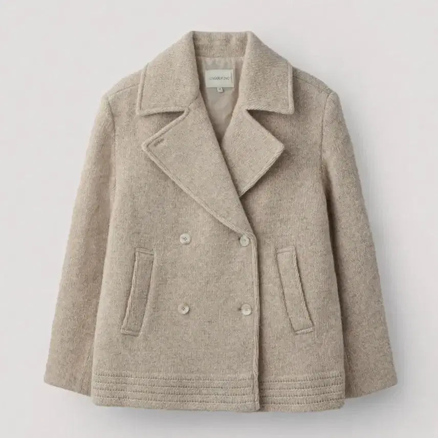 [BUNJANG] Picoat Shetland Wool Knit Almond / 우마뭉 셔틀랜드 울 니트 피코트 아몬드 36