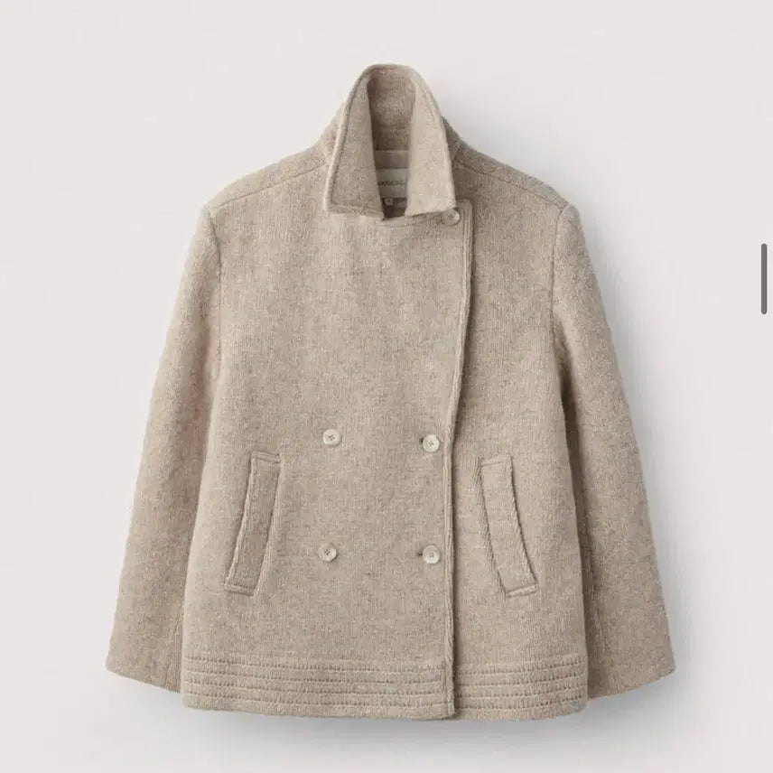 [BUNJANG] Picoat Shetland Wool Knit Almond / 우마뭉 셔틀랜드 울 니트 피코트 아몬드 36