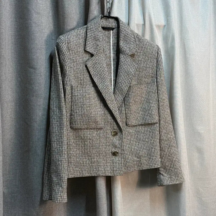 [BUNJANG] SISLEY Tweed Linen Blend Crop Jacket / [M] 시슬리 트위드 린넨 혼방 크롭 자켓