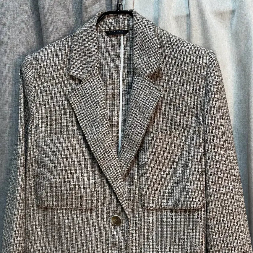 [BUNJANG] SISLEY Tweed Linen Blend Crop Jacket / [M] 시슬리 트위드 린넨 혼방 크롭 자켓