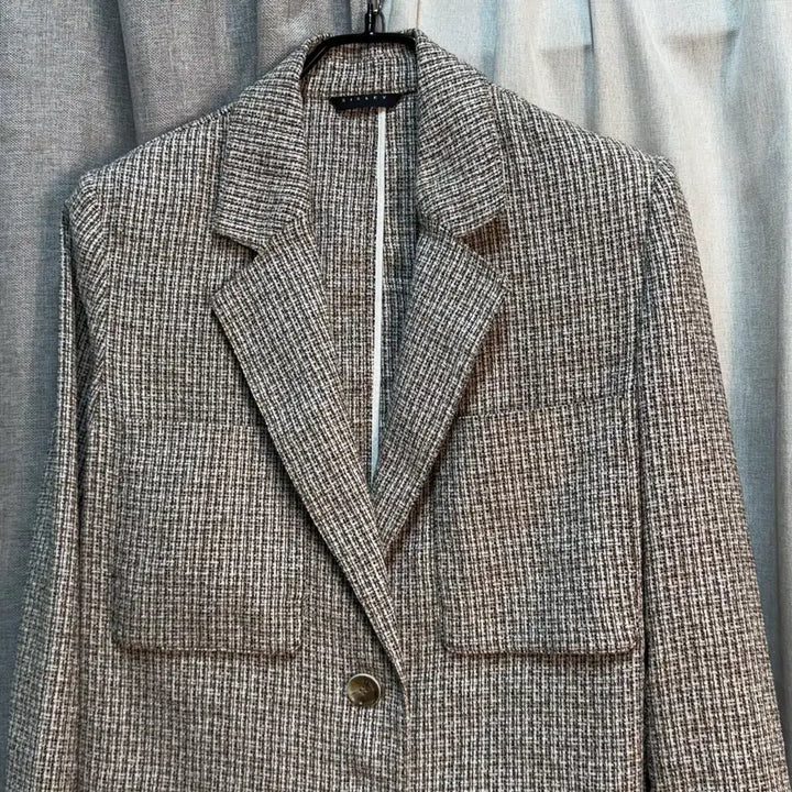 [BUNJANG] SISLEY Tweed Linen Blend Crop Jacket / [M] 시슬리 트위드 린넨 혼방 크롭 자켓