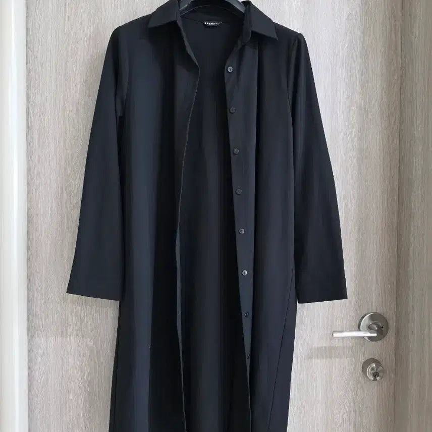 [BUNJANG] Black Long Shirt Dress / 블랙 셔츠 롱 원피스 55, 66