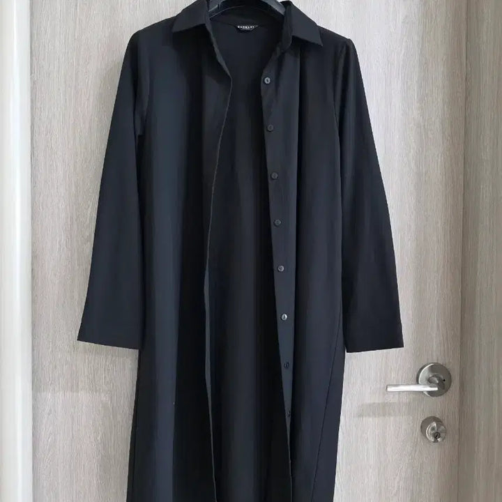 [BUNJANG] Black Long Shirt Dress / 블랙 셔츠 롱 원피스 55, 66