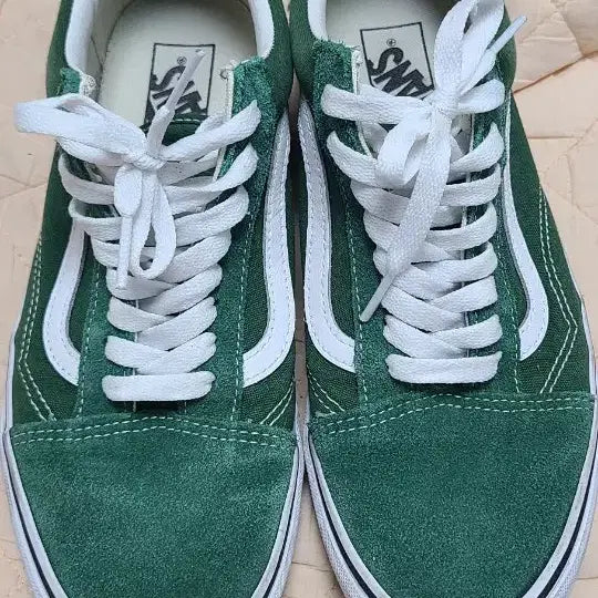 [BUNJANG] Vans Old Skool Green Suede Sneakers / 반스 올드스쿨 그린 스니커즈 팝니다