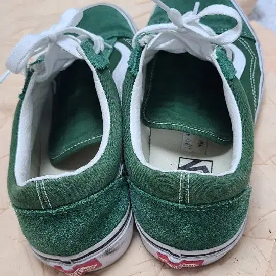 [BUNJANG] Vans Old Skool Green Suede Sneakers / 반스 올드스쿨 그린 스니커즈 팝니다