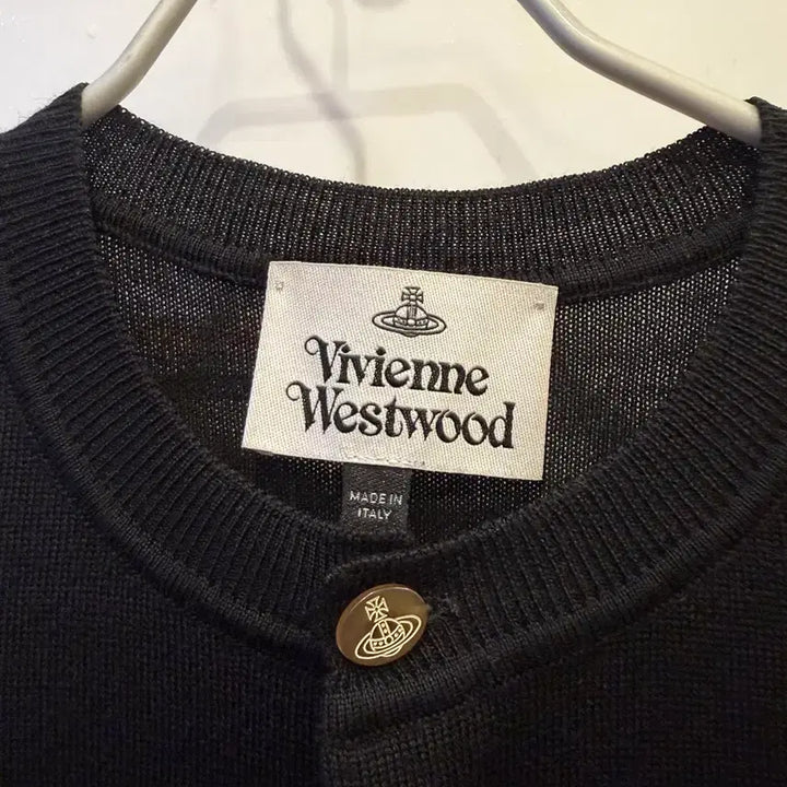 [BUNJANG] Vivienne Westwood Black Logo Cardigan (Size S) / 비비안웨스트우드 블랙 가디건 S 정품