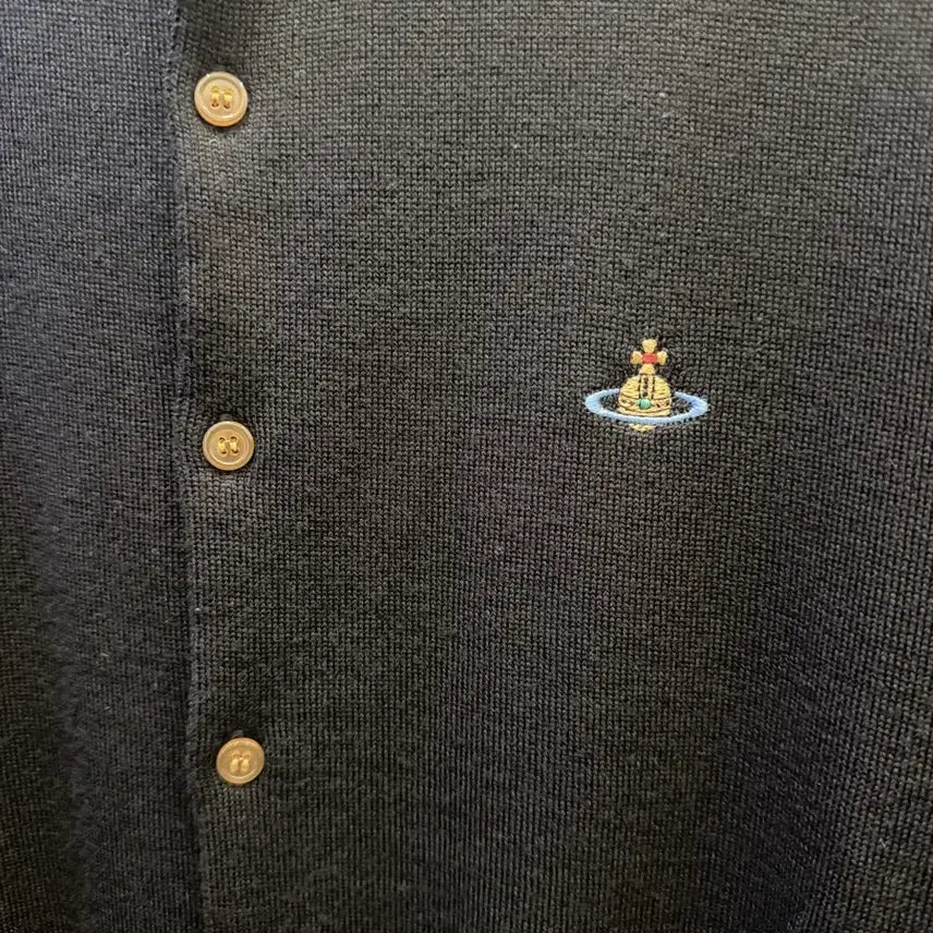 [BUNJANG] Vivienne Westwood Black Logo Cardigan (Size S) / 비비안웨스트우드 블랙 가디건 S 정품