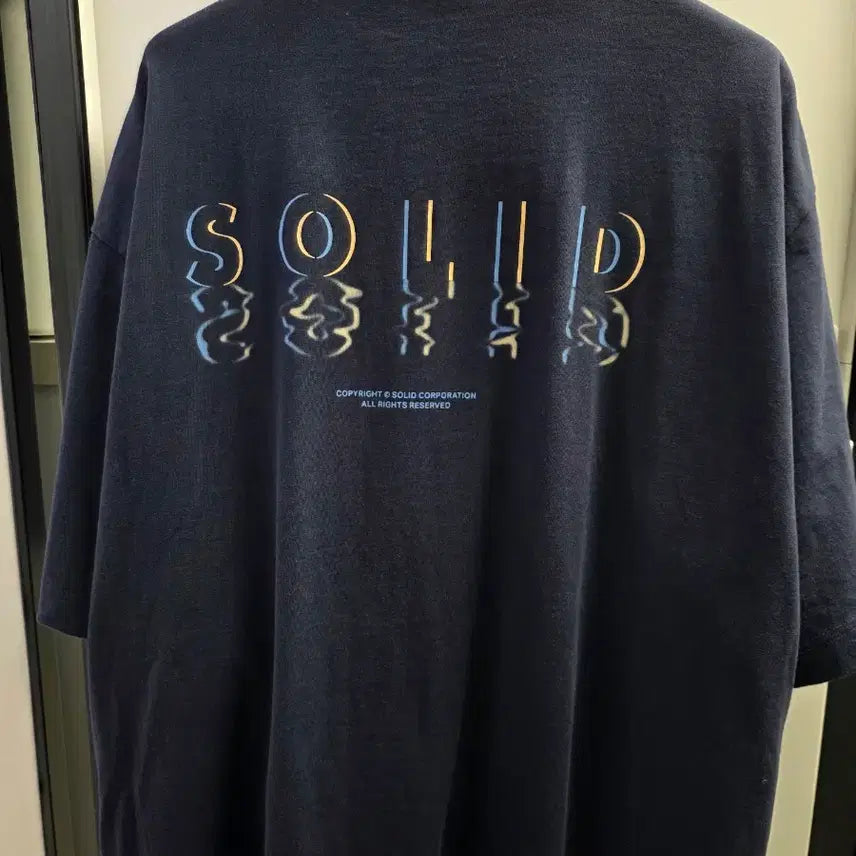 [BUNJANG] Solid Homme Navy Short Sleeve T-Shirt Size 52 / 솔리드 옴므 네이비 반팔 티셔츠 52