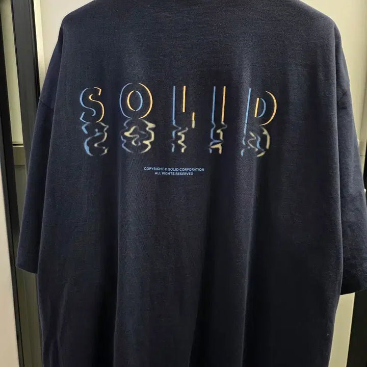 [BUNJANG] Solid Homme Navy Short Sleeve T-Shirt Size 52 / 솔리드 옴므 네이비 반팔 티셔츠 52