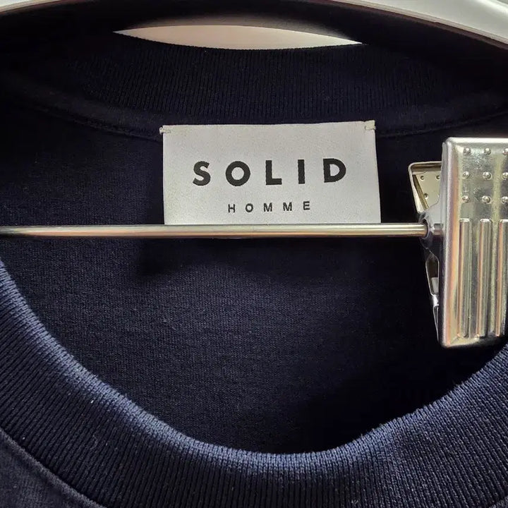 [BUNJANG] Solid Homme Navy Short Sleeve T-Shirt Size 52 / 솔리드 옴므 네이비 반팔 티셔츠 52