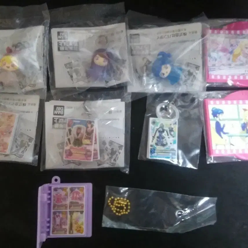 [BUNJANG] Aikatsu Soleil Ichigo, Ran, Aoi Gacha Set (9 Items) / 아이카츠 솔레이유 이치고 란 아오이 메지루시 등 가챠 9개 일괄