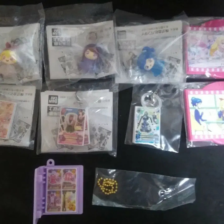 [BUNJANG] Aikatsu Soleil Ichigo, Ran, Aoi Gacha Set (9 Items) / 아이카츠 솔레이유 이치고 란 아오이 메지루시 등 가챠 9개 일괄