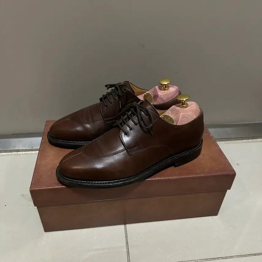 [BUNJANG] Berwick 6823 U-Tip Derby Shoes Brown Size 5 1/2 / 버윅) 6823 U팁 더비 / 브라운 5 1/2 (245-250)
