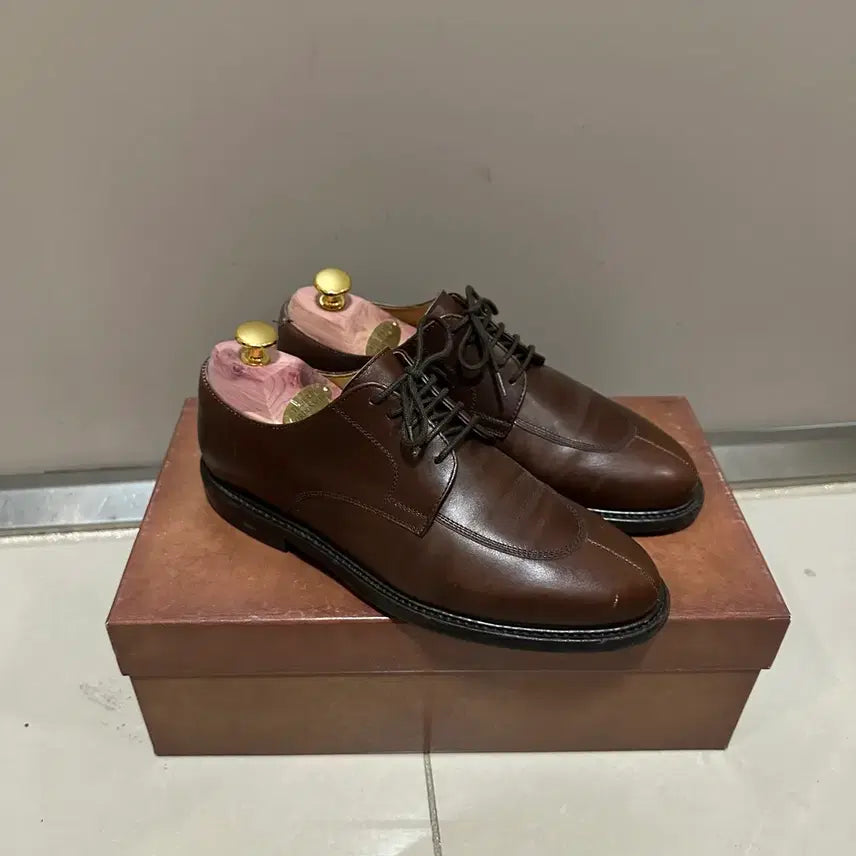 [BUNJANG] Berwick 6823 U-Tip Derby Shoes Brown Size 5 1/2 / 버윅) 6823 U팁 더비 / 브라운 5 1/2 (245-250)
