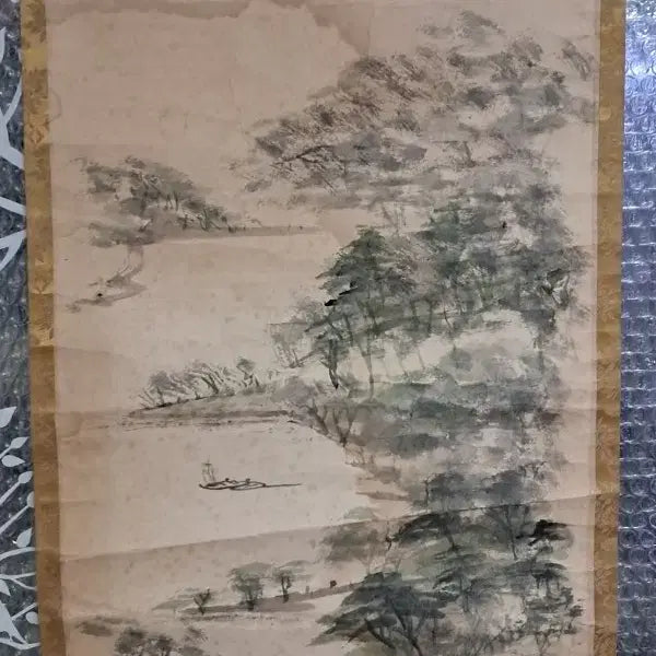 [BUNJANG] Antique Korean Traditional Landscape Painting Scroll / 동양화 옛날그림 산수화