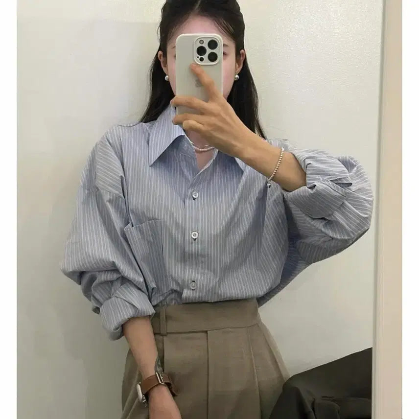 [BUNJANG] Hander Striped Shirt / 핸더 hander 스트라이프 셔츠