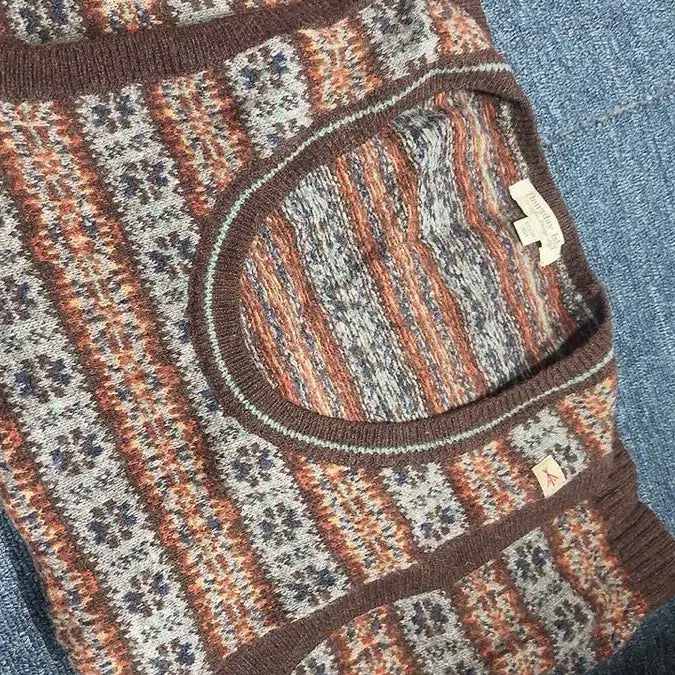 [BUNJANG] Thursday Island Pattern Knit Brown / Thursday Island 패턴 니트 브라운