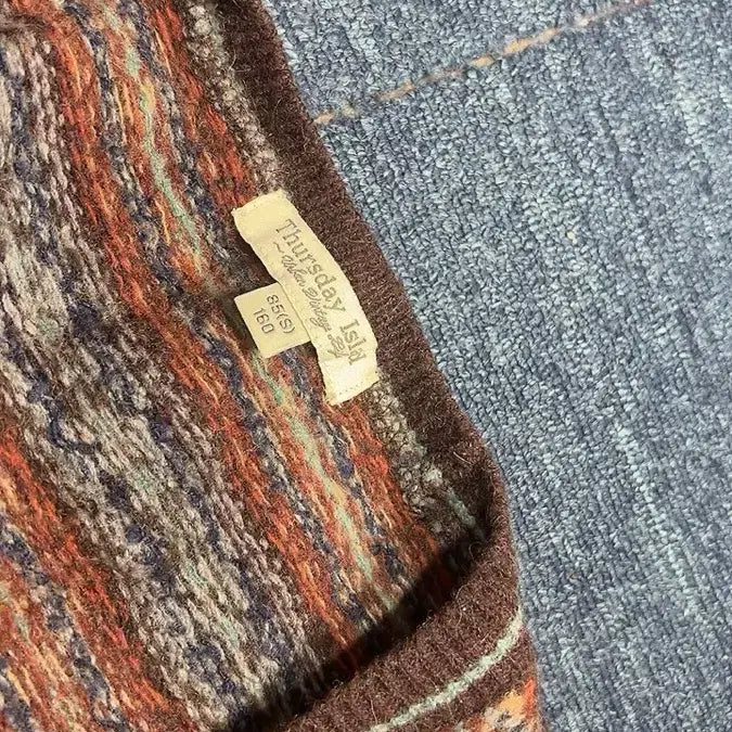 [BUNJANG] Thursday Island Pattern Knit Brown / Thursday Island 패턴 니트 브라운