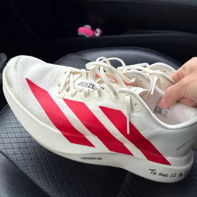 [BUNJANG] Adidas Evo SL (275) White/Red (Off White Better Scarlet) Running Shoes / 아디다스 에보 SL 275 화이트/레드 (오프 화이트 베러 스칼렛)