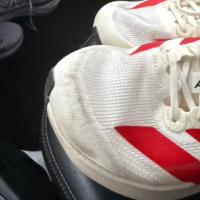 [BUNJANG] Adidas Evo SL (275) White/Red (Off White Better Scarlet) Running Shoes / 아디다스 에보 SL 275 화이트/레드 (오프 화이트 베러 스칼렛)