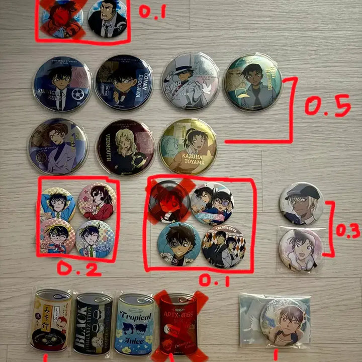 [BUNJANG] Detective Conan Canned Badges / 명탐정 코난 캔뱃지