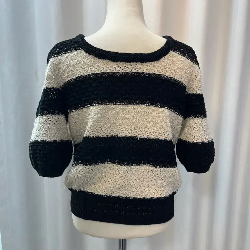 [BUNJANG] TIME Postmodern Stripe Knit / TIME 타임 포스트모던 스트라이프 니트 90(55) 새옷급