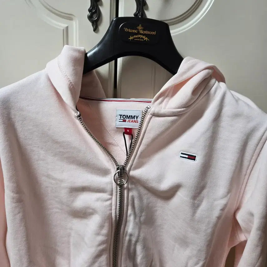 [BUNJANG] Tommy Hilfiger Pink Cropped Hoodie Zip-Up / 새상품 타미힐피거 핑크 크롭 후드집업