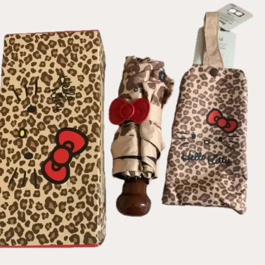 [BUNJANG] Hello Kitty Leopard Print Umbrella / 헬로키티 레오파드 우산 새상품