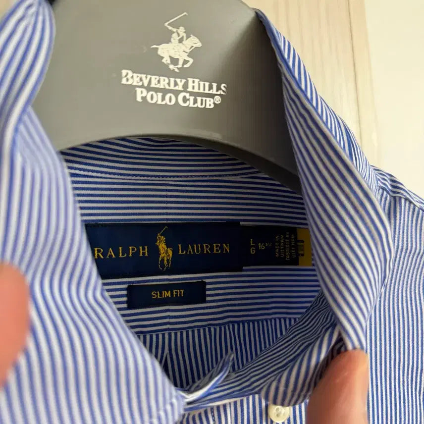 [BUNJANG] Polo Ralph Lauren Slim Fit Striped Shirt L / 폴로 랄프로렌 슬림핏 스트라이프 셔츠 L