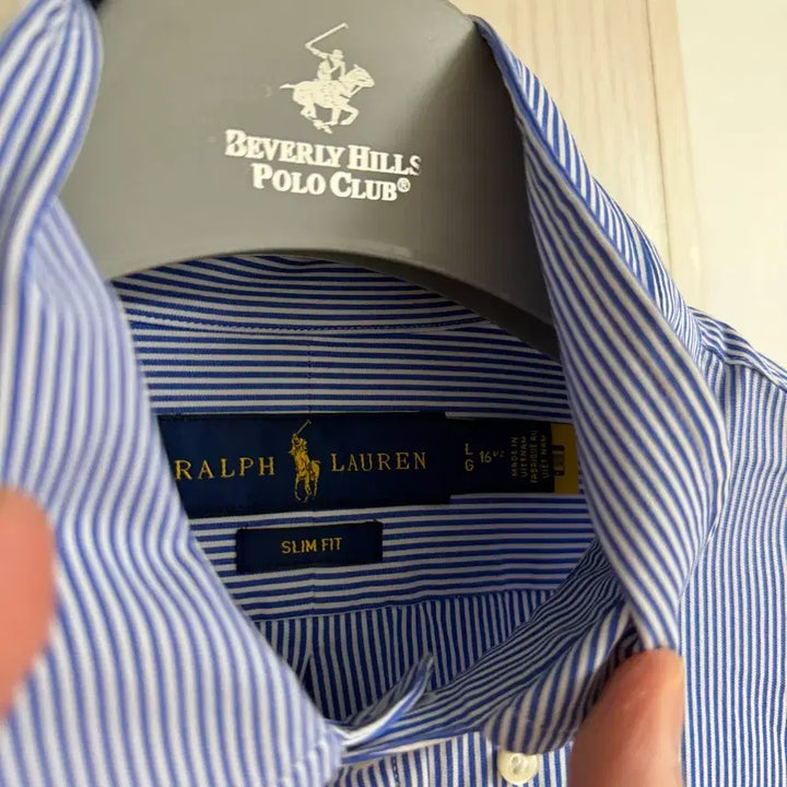 [BUNJANG] Polo Ralph Lauren Slim Fit Striped Shirt L / 폴로 랄프로렌 슬림핏 스트라이프 셔츠 L