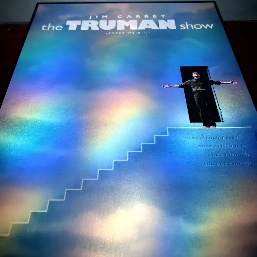[BUNJANG] The Truman Show Cine Archive 2nd Edition A3 Poster with Spot Holographic Finish / 트루먼쇼 시네아카이브 2차 A3포스터 후가공 짐캐리 롯데시네마 특전 시카